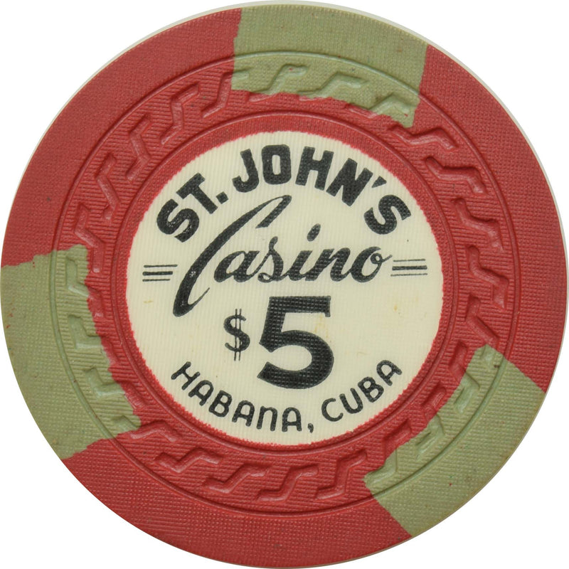 St. John's Casino Havana Cuba $5 Chip