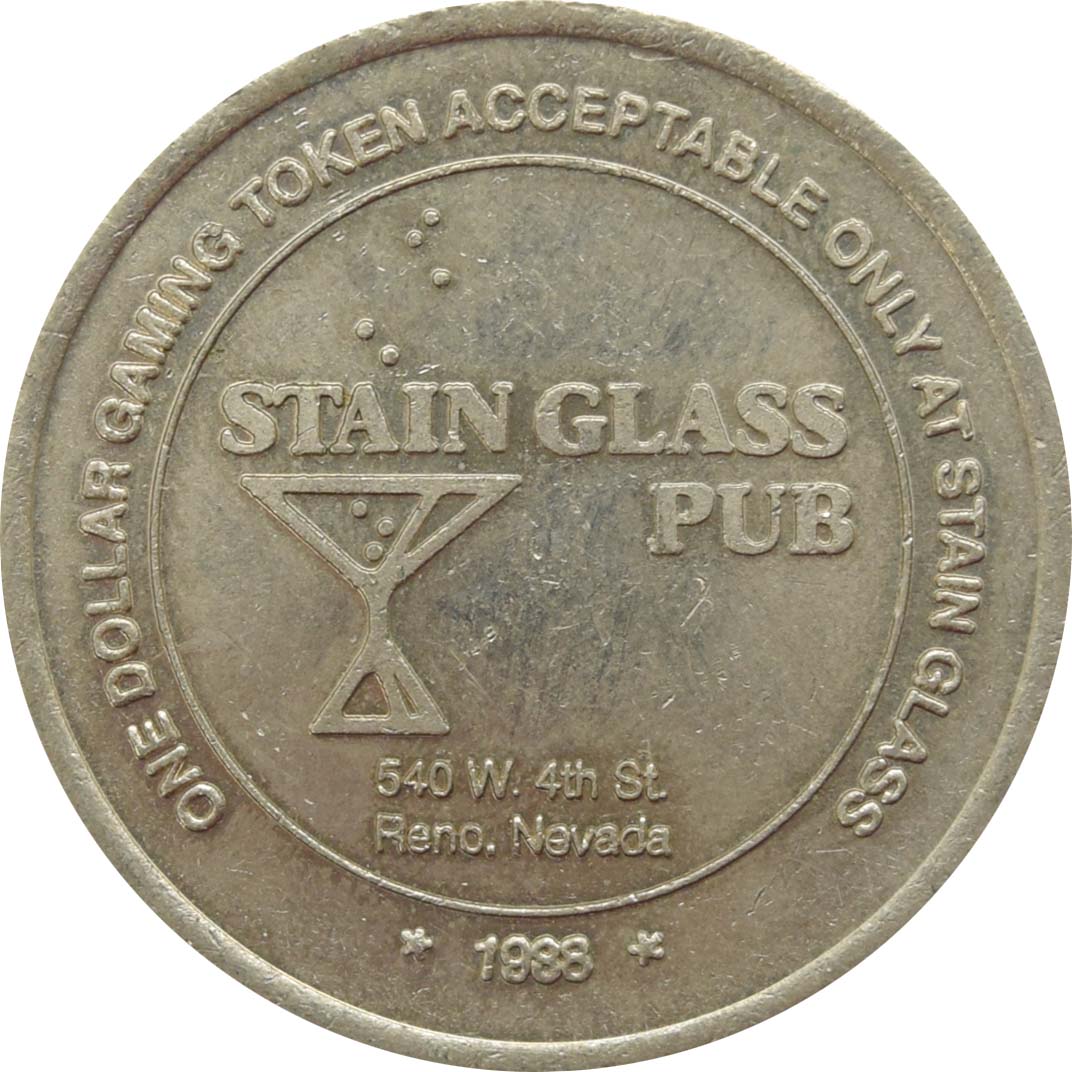 Stain Glass Pub Casino Las Vegas Nevada $1 Token 1988