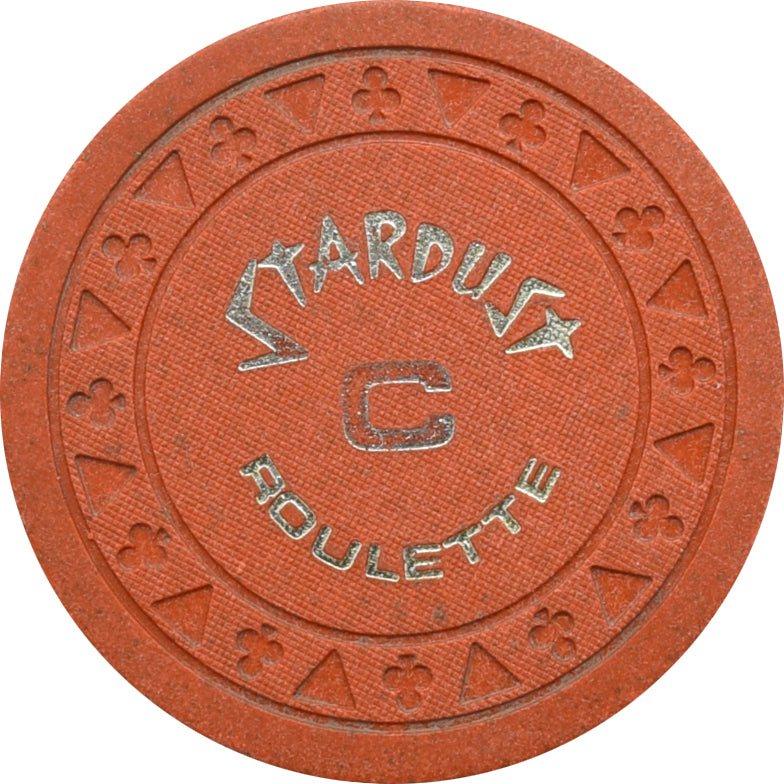Stardust Casino Las Vegas Nevada Orange C Roulette Chip 1978