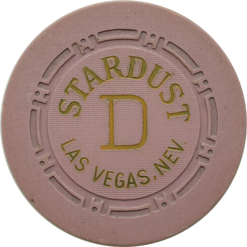 Stardust Casino Las Vegas Nevada Lavender Roulette D Chip 1958