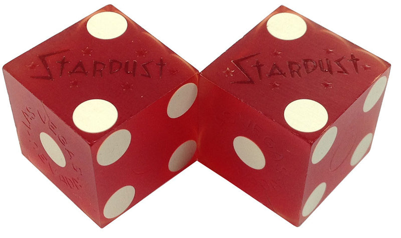 STARDUST CASINO DICE, ONE PAIR OF USED - Spinettis Gaming