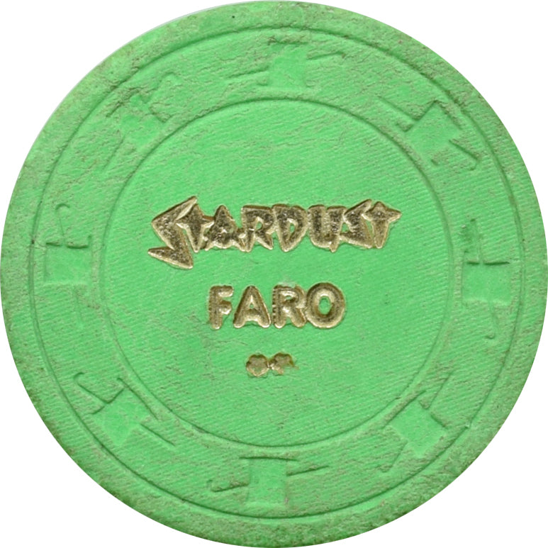 Stardust Casino Las Vegas Nevada Green FARO Chip 1985