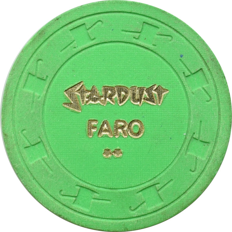 Stardust Casino Las Vegas Nevada Green FARO Chip 1985