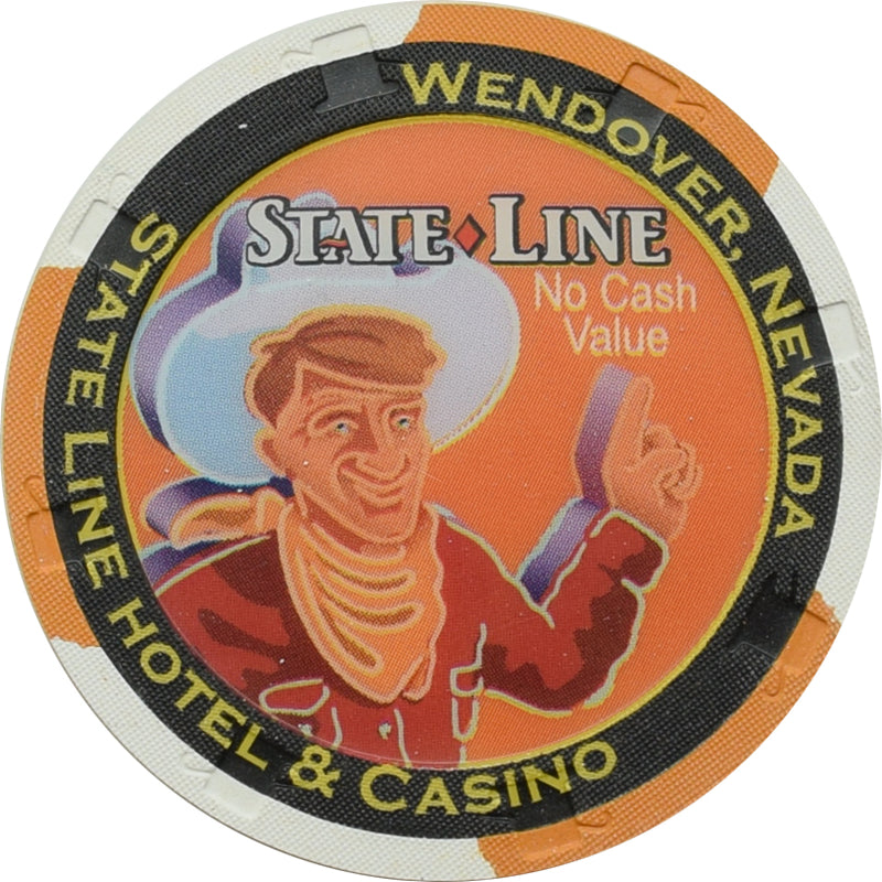 State Line Casino Wendover Nevada Orange NCV Chip 1990s