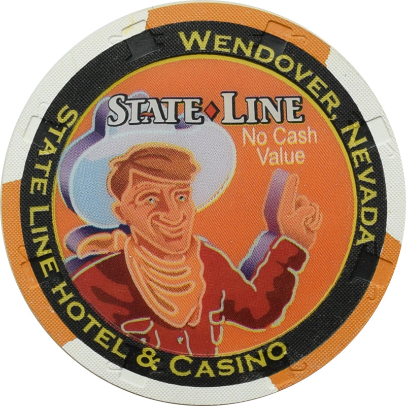 State Line Casino Wendover Nevada Orange NCV Chip 1990s