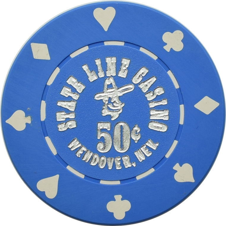 State Line Casino Wendover Nevada 50 Cent Chip 1980