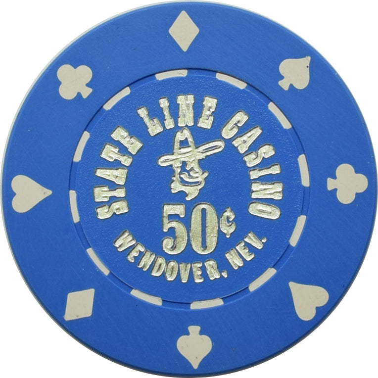 State Line Casino Wendover Nevada 50 Cent Chip 1980