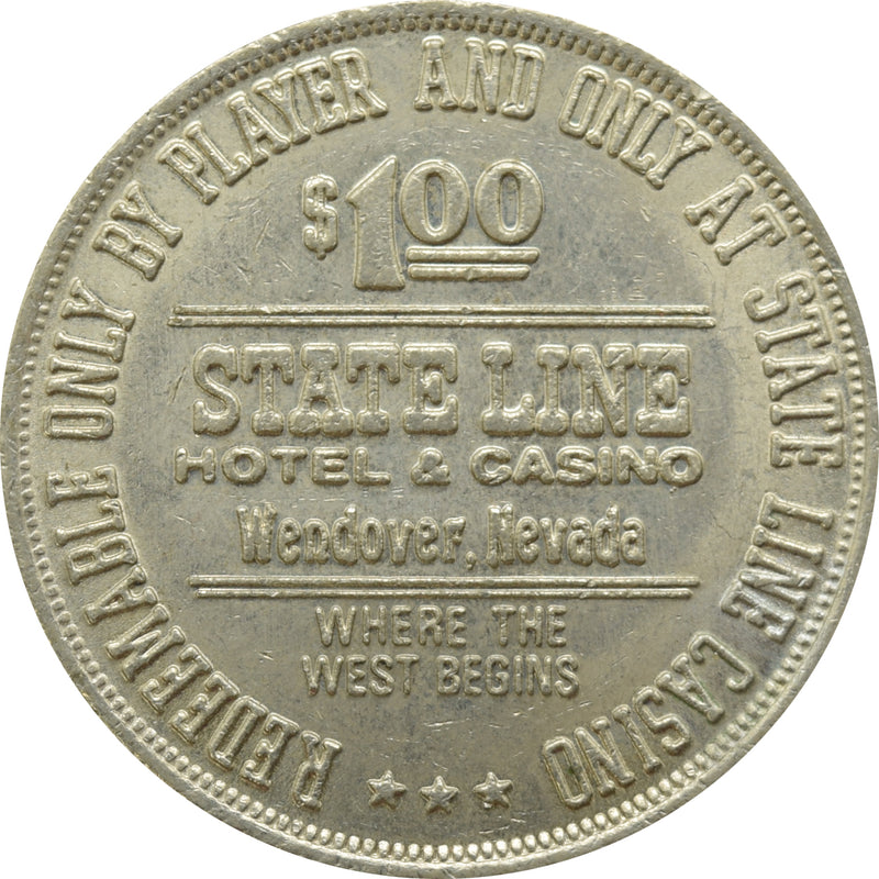 State Line Casino Wendover NV $1 Token 1979