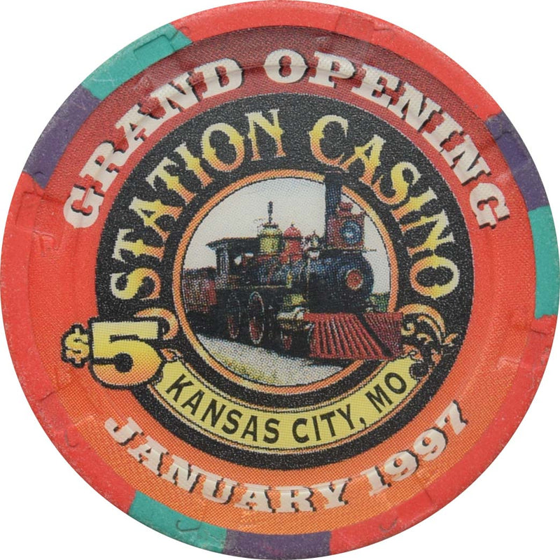 Station Casino Kansas City Missouri $5 Grand Opening Chip