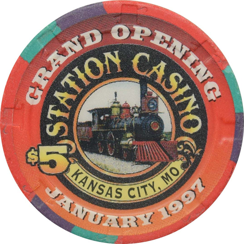 Station Casino Kansas City Missouri $5 Grand Opening Chip