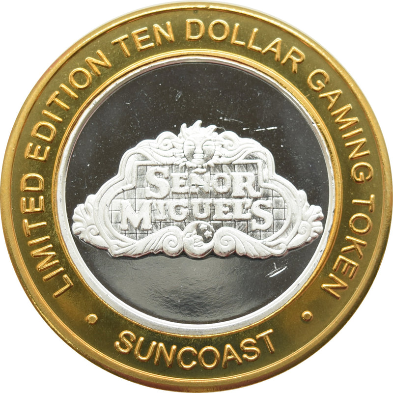 Suncoast Casino Las Vegas "Senor Miguel's" $10 Silver Strike .999 Fine Silver 2000