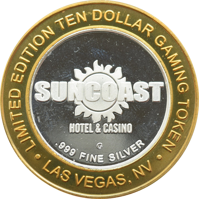 Suncoast Casino Las Vegas "Via Veneto" $10 Silver Strike .999 Fine Silver 2000