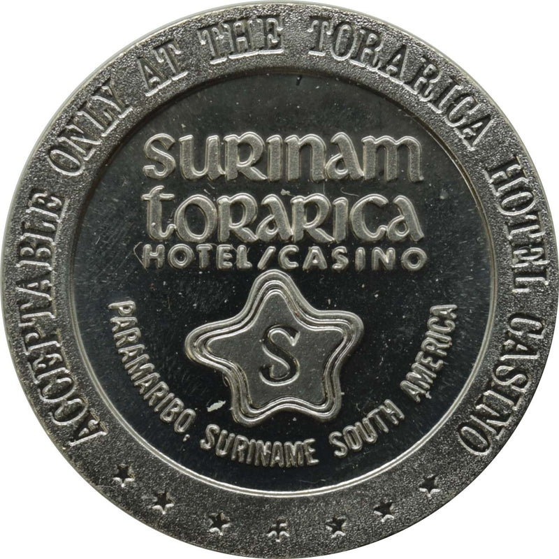 Torarica Hotel Casino Paramaribo Suriname $1 Token 1966
