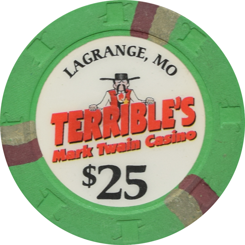 Terrible's Mark Twain Casino Lagrange Missouri $25 Chip