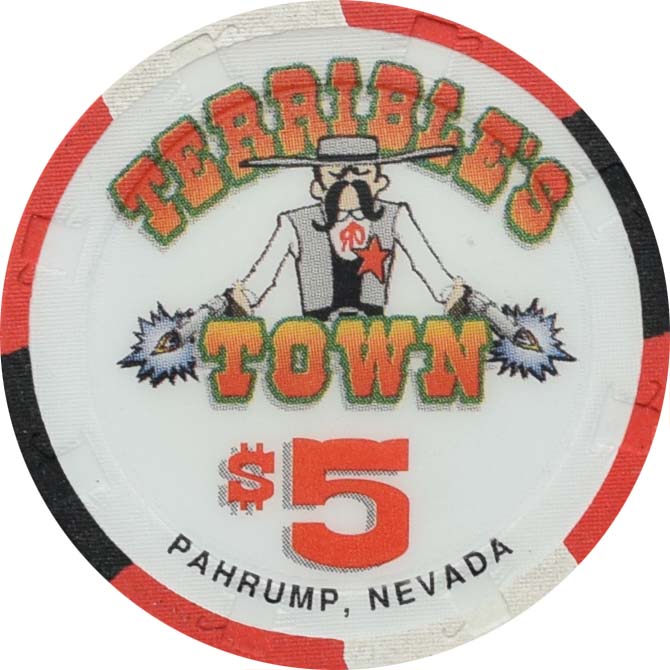 Terrible's Town Casino Pahrump Nevada $5 Chip 1996