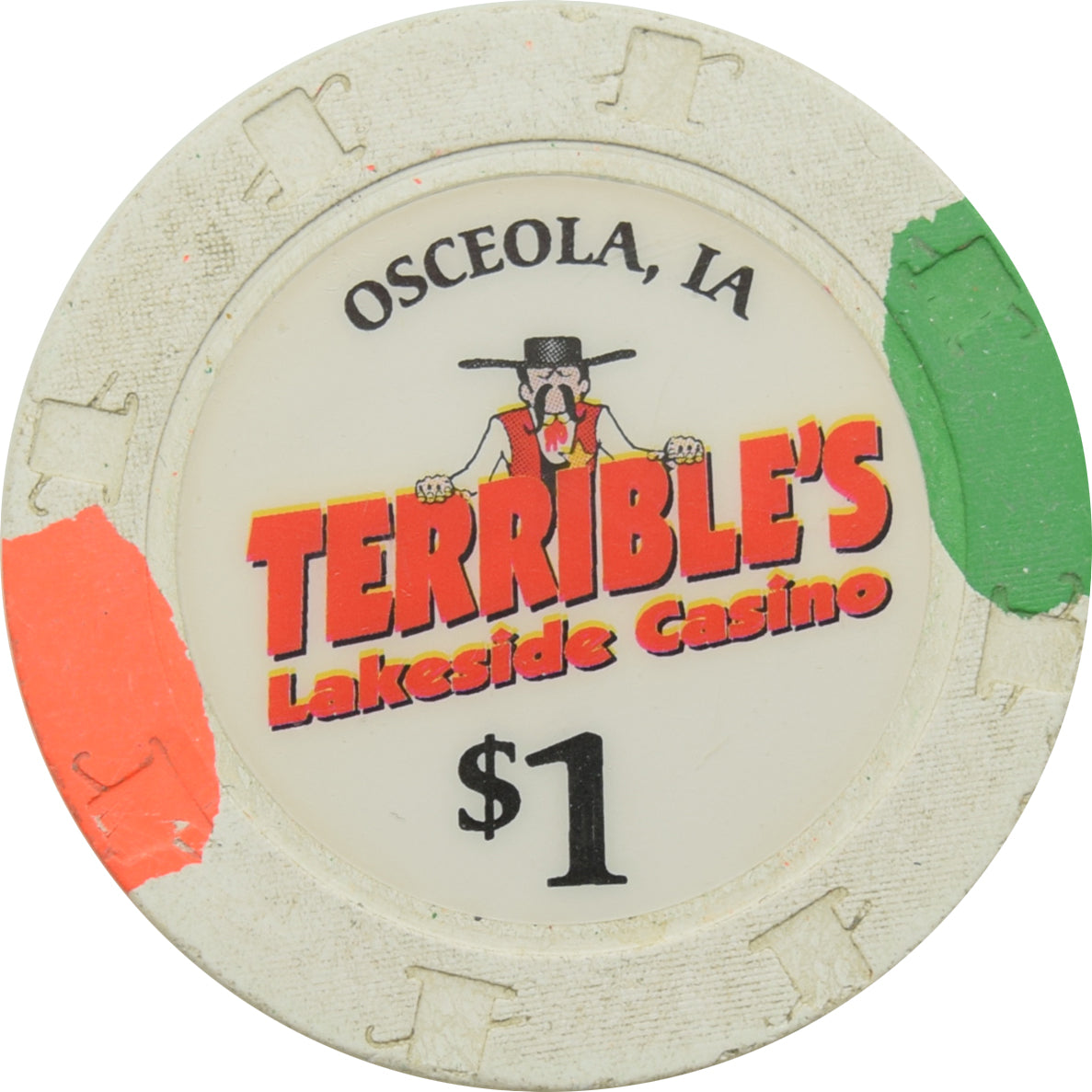 Terrible's Lakeside Casino Osceola Iowa $1 Chip