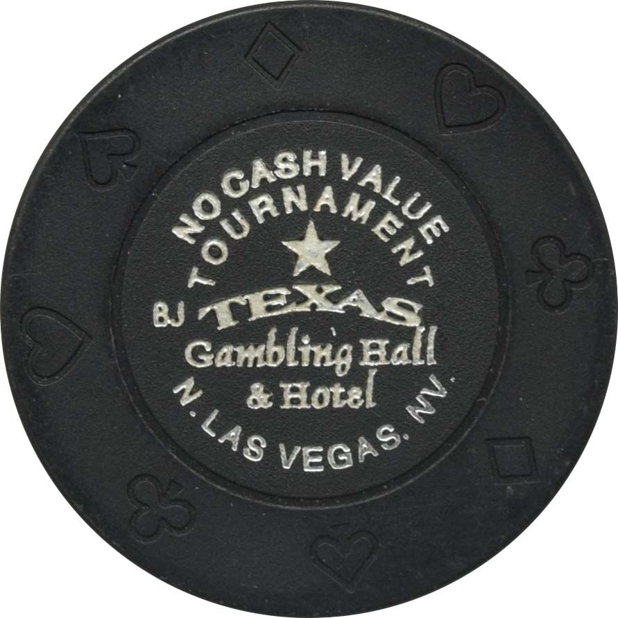 Texas Gambling Hall Casino North Las Vegas Nevada No Cash Value Black Chip 1996