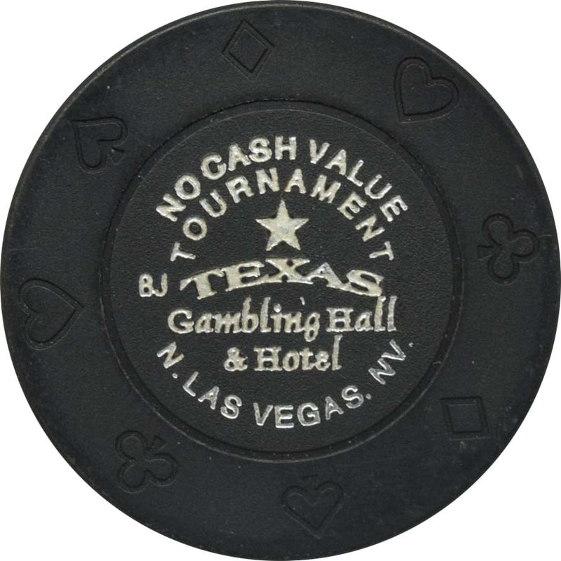 Texas Gambling Hall Casino North Las Vegas Nevada No Cash Value Black Chip 1996