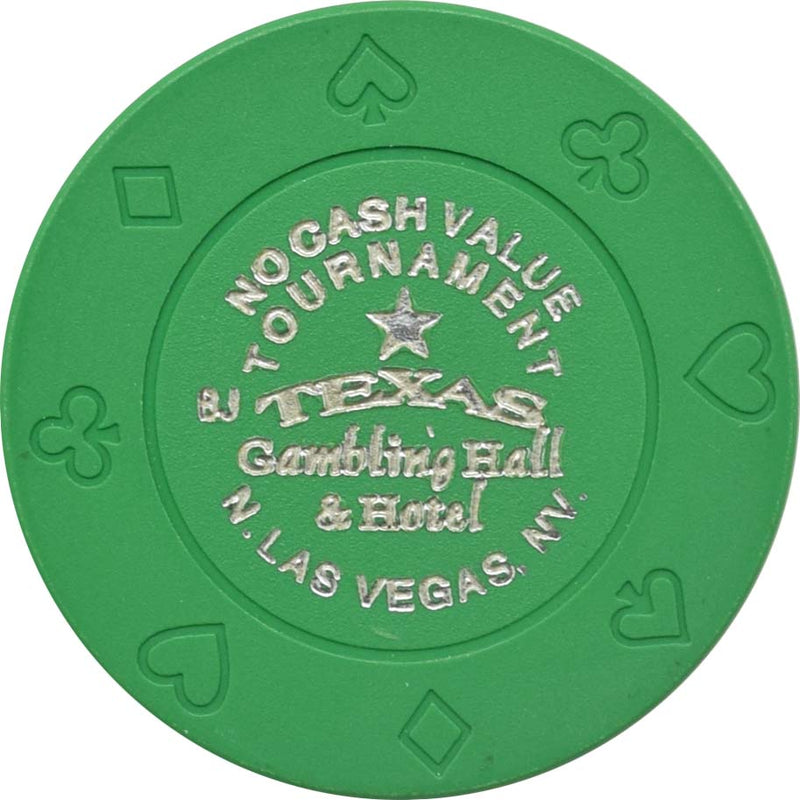 Texas Gambling Hall Casino North Las Vegas Nevada No Cash Value Green Chip 1996