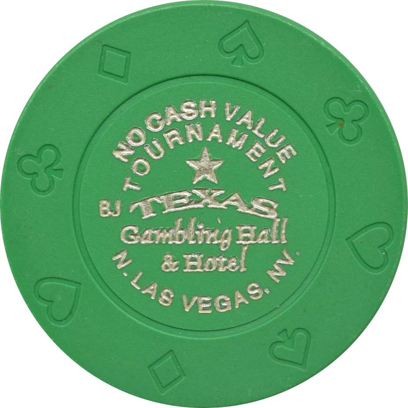 Texas Gambling Hall Casino North Las Vegas Nevada No Cash Value Green Chip 1996