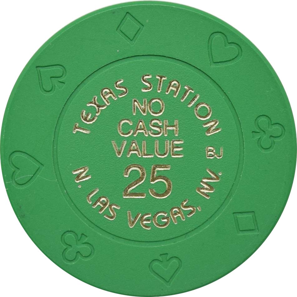 Texas Station Casino North Las Vegas Nevada $25 No Cash Value Chip 2000