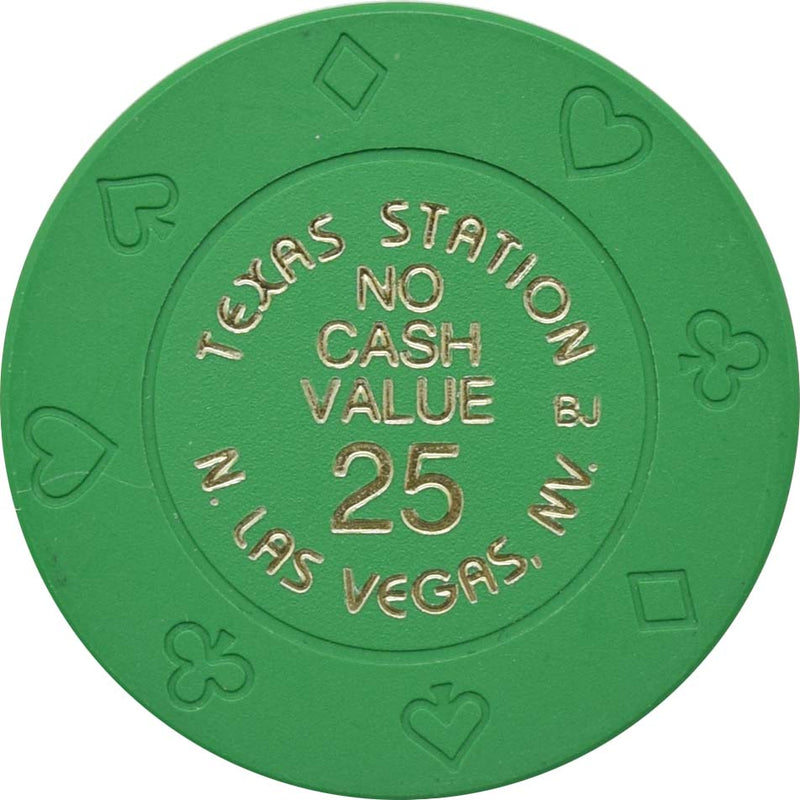 Texas Station Casino North Las Vegas Nevada $25 No Cash Value Chip 2000