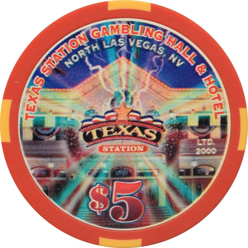 Texas Station Casino North Las Vegas Nevada $5 Millennium Chip 1999