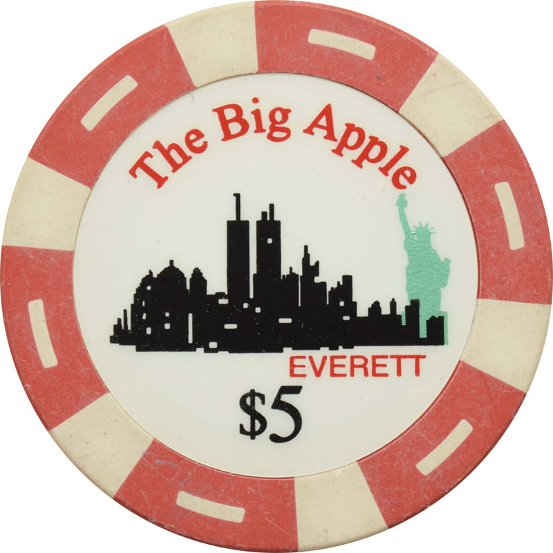Big Apple Casino Everett Washington $5 Chip