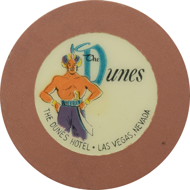 Dunes Casino Las Vegas Nevada Salmon Roulette Chip 1955