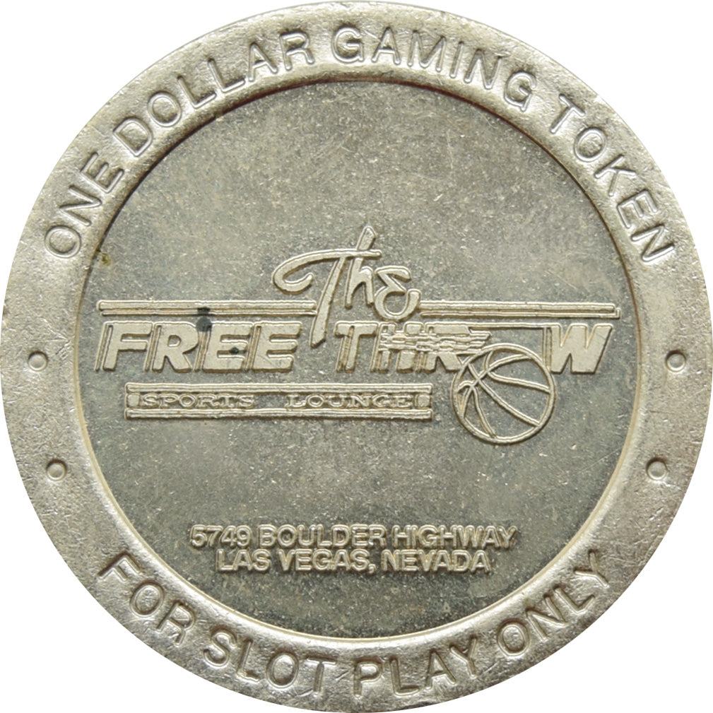 The Free Throw Sports Lounge Las Vegas NV $1 Token 1992