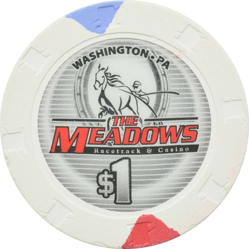 The Meadows Racetrack & Casino Washington Pennsylvania $1 Chip 2010