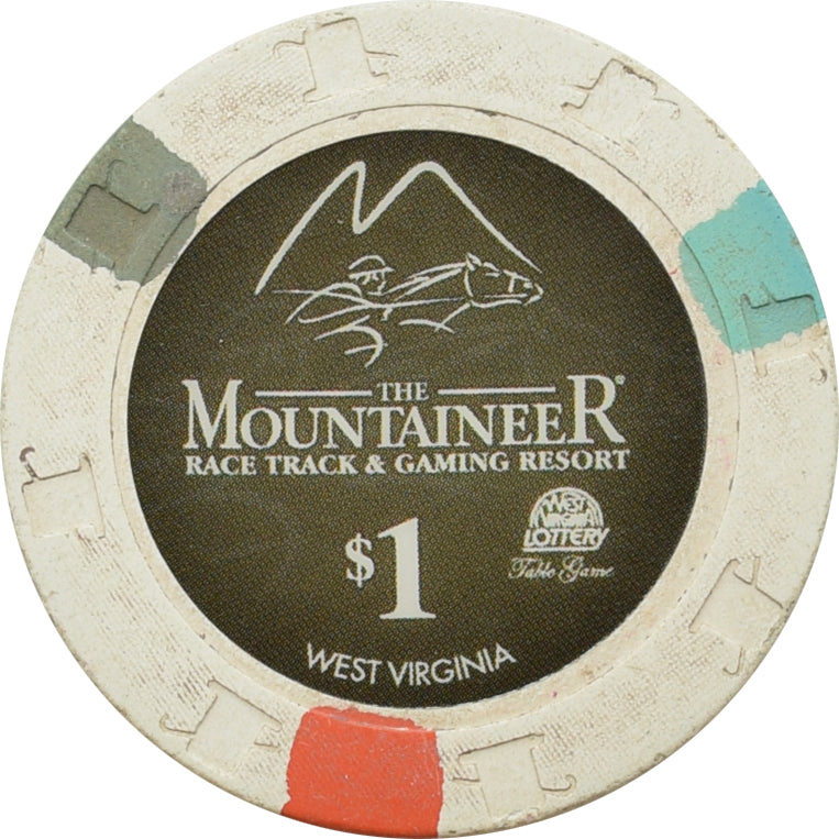 Mountaineer Race Track & Gaming Resort Chester West Virginia $1 Chip