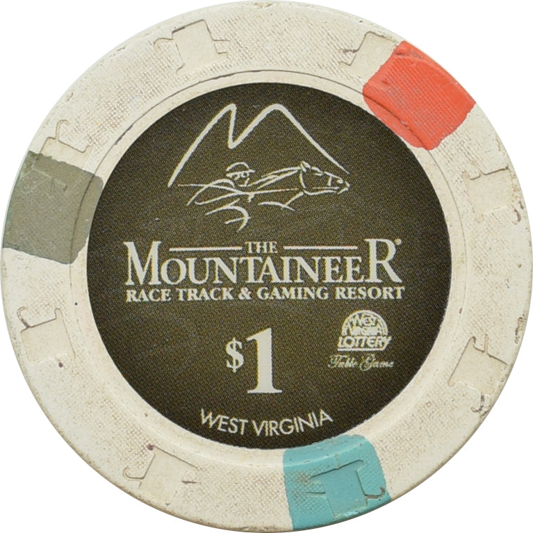 Mountaineer Race Track & Gaming Resort Chester West Virginia $1 Chip