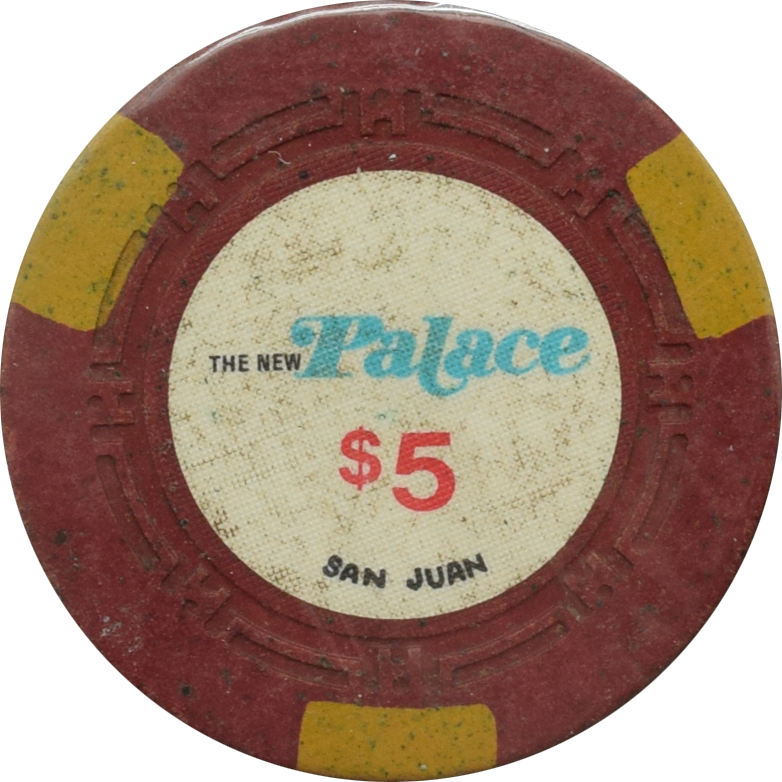 The New Palace Casino San Juan Puerto Rico $5 Chip