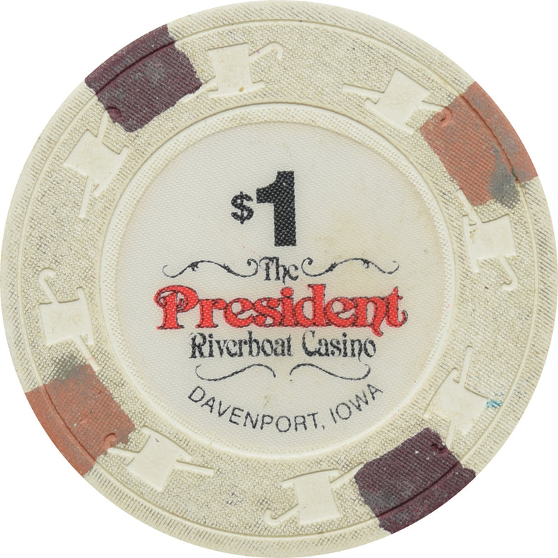 President Casino Davenport Iowa $1 Chip