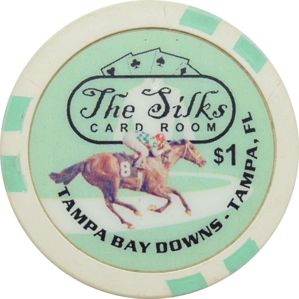 The Silks Card Room Tampa Florida $1 Chip