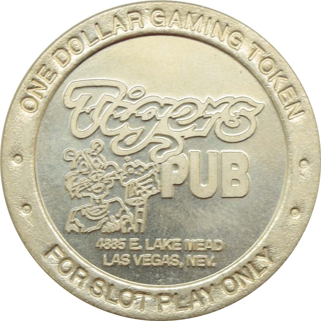 Tigers Pub Casino Las Vegas Nevada $1 Token 1990