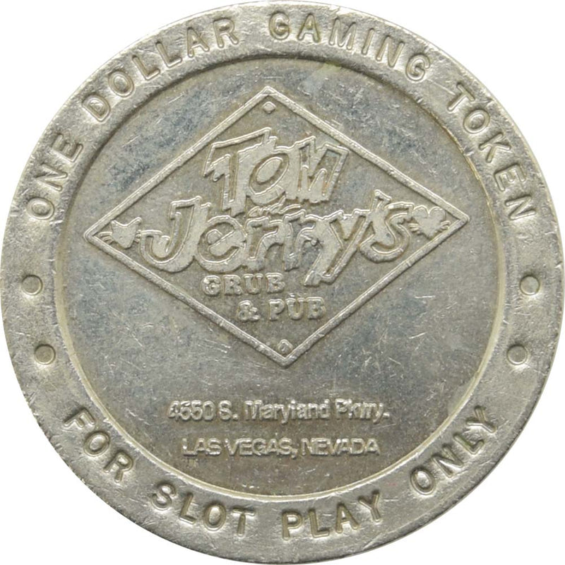 Tom & Jerry's Grub & Pub Casino Las Vegas Nevada $1 Token 1993