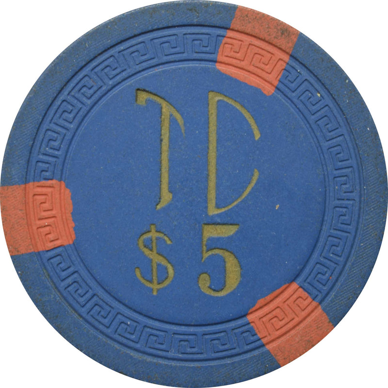 Tonopah Club Casino Tonopah Nevada $5 Chip 1940s