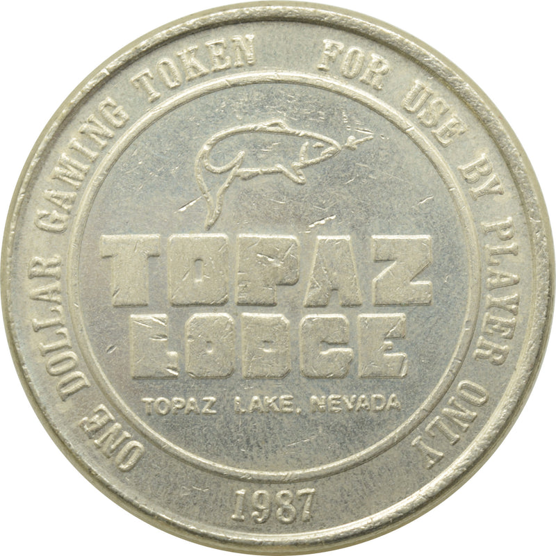 Topaz Lodge Casino Gardnerville Nevada $1 Token 1987
