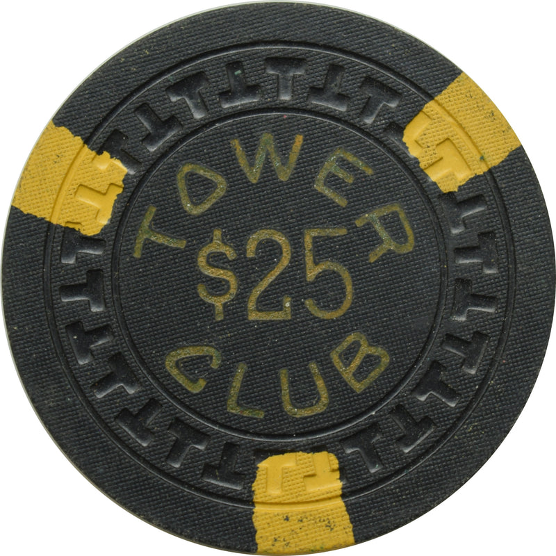 Tower Club Illegal Casino Hot Springs Arkansas $25 Chip