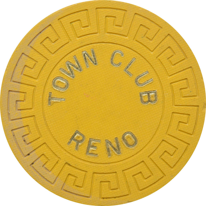 Town Club Casino Reno Nevada Roulette Mustard Chip 1970s