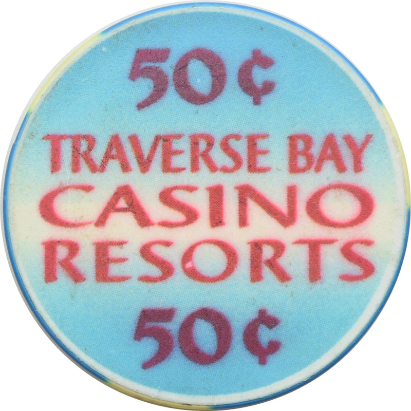 Traverse Bay Casino Resorts Peshawbestown Michigan 50 Cent Chip
