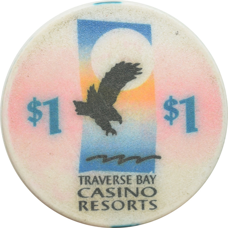 Traverse Bay Casino Resorts Peshawbestown Michigan $1 Chip