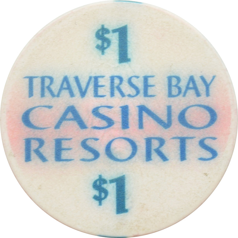 Traverse Bay Casino Resorts Peshawbestown Michigan $1 Chip