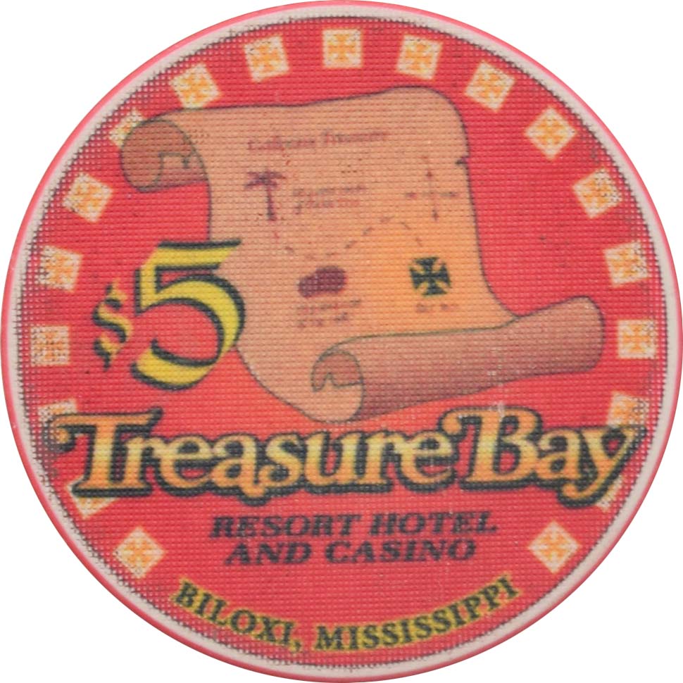 Treasure Bay Casino Biloxi Mississippi $5 1st Anniversary Chip