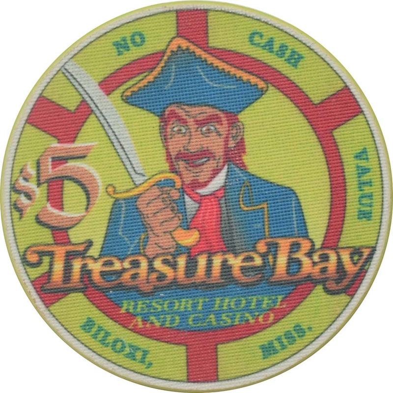 Treasure Bay Casino Biloxi Mississippi $5 No Cash Value Chip