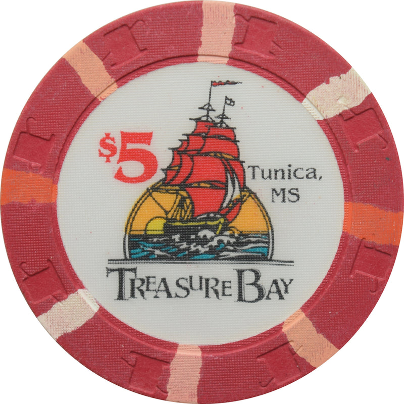 Treasure Bay Casino Tunica MS $5 Chip
