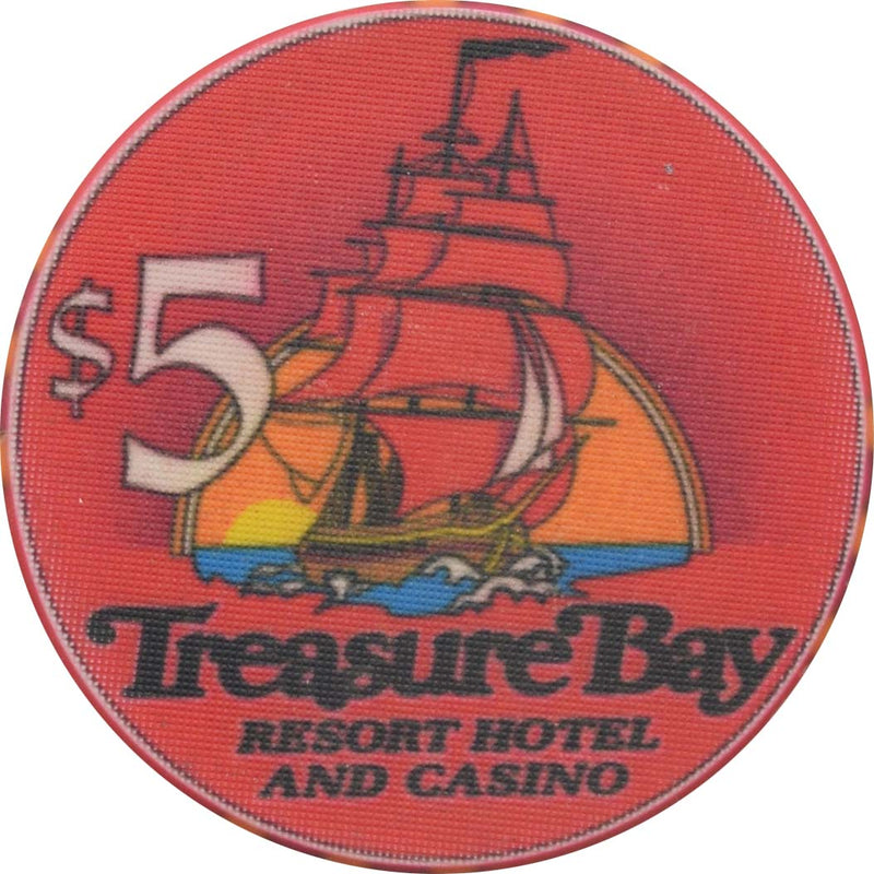 Treasure Bay Casino Biloxi Mississippi $5 Grand Opening Chip