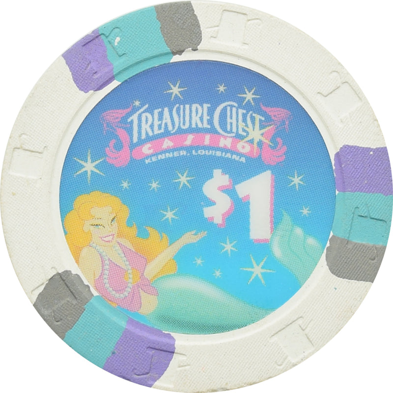 Treasure Chest Casino Kenner LA $1 Chip 1999